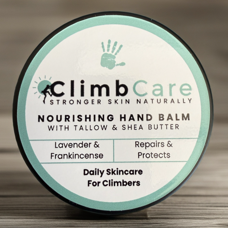 Climb Care nourishing tallow balm for climbers for dry and damaged hands